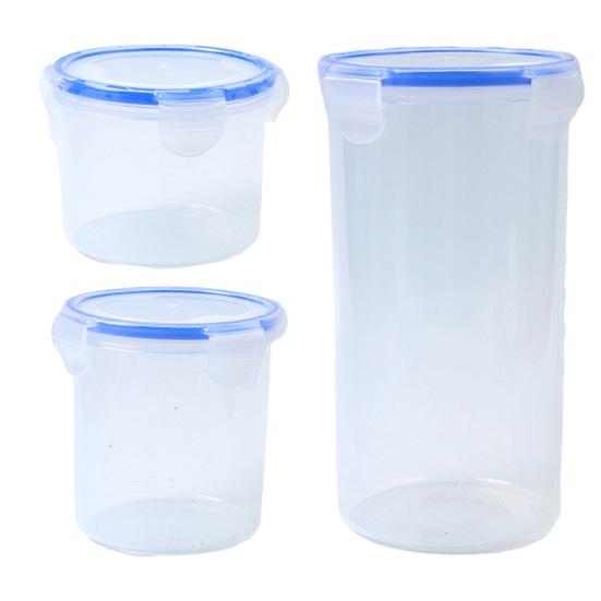 

Широкое применение, защелкивающаяся открытая крышка, многоцелевой контейнер с крышкой, контейнер для хранения зерновых, хозяйственные товары, герметичная банка 3pcs чистый