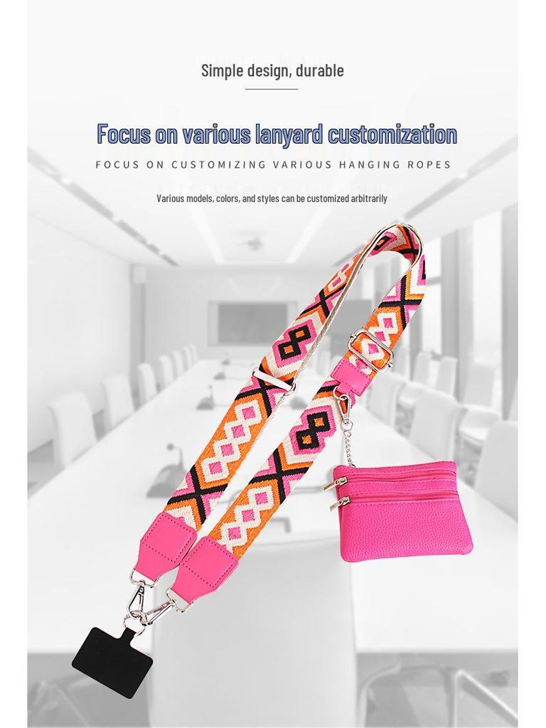 Detachable Crossbody Lanyard & Coin Purse Strap for Mobile Phones