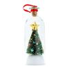 Christmas Tree Message in A Bottle Recordable Voice Message Ornament with Cork Holiday Greeting Glass Bottle with Snowy Scene Festive Gift
