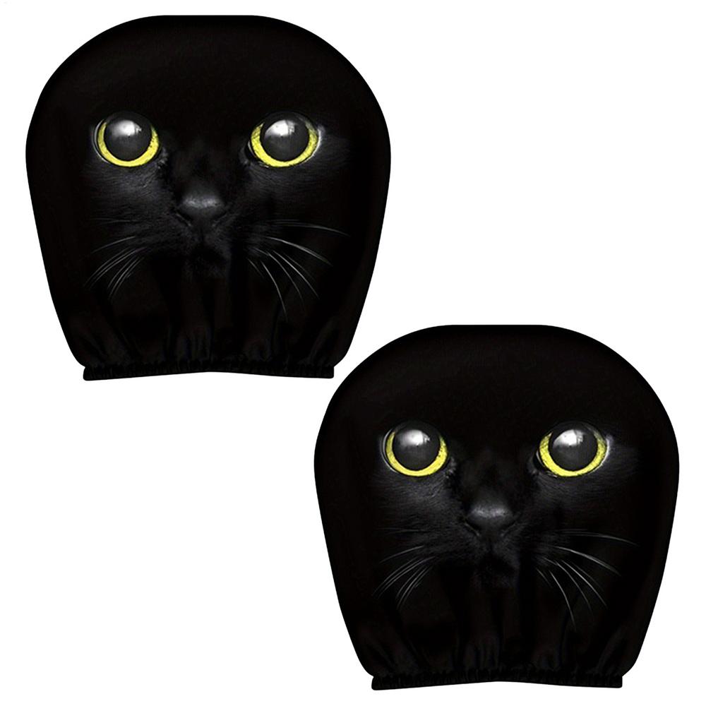 

Head Rest Cover 2 Piece Ice Silk Cute Funny Cartoon Car Headrest Covers Seat Protector Accessories For Sedan Truck Suv Vehicle