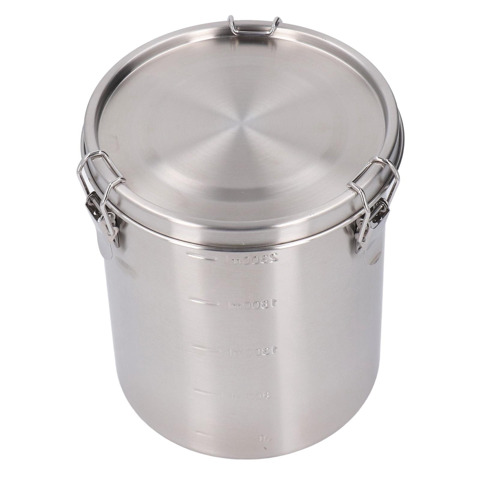 

Airtight Pet Food Storage Container Stainless Steel Versatile Leakage Proof Cat Dog Food Holder Bin for Home Kitchen