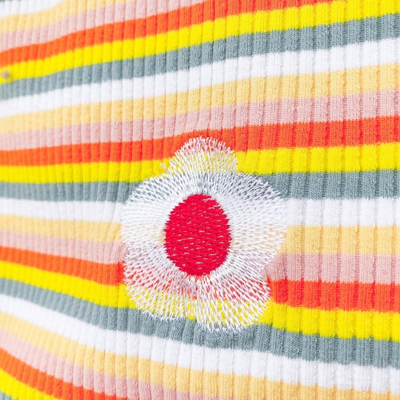 Sommerweste für Babys, ärmellos, niedliches Regenbogen-gestreiftes Hemd, modisches Mädchen-T-Shirt