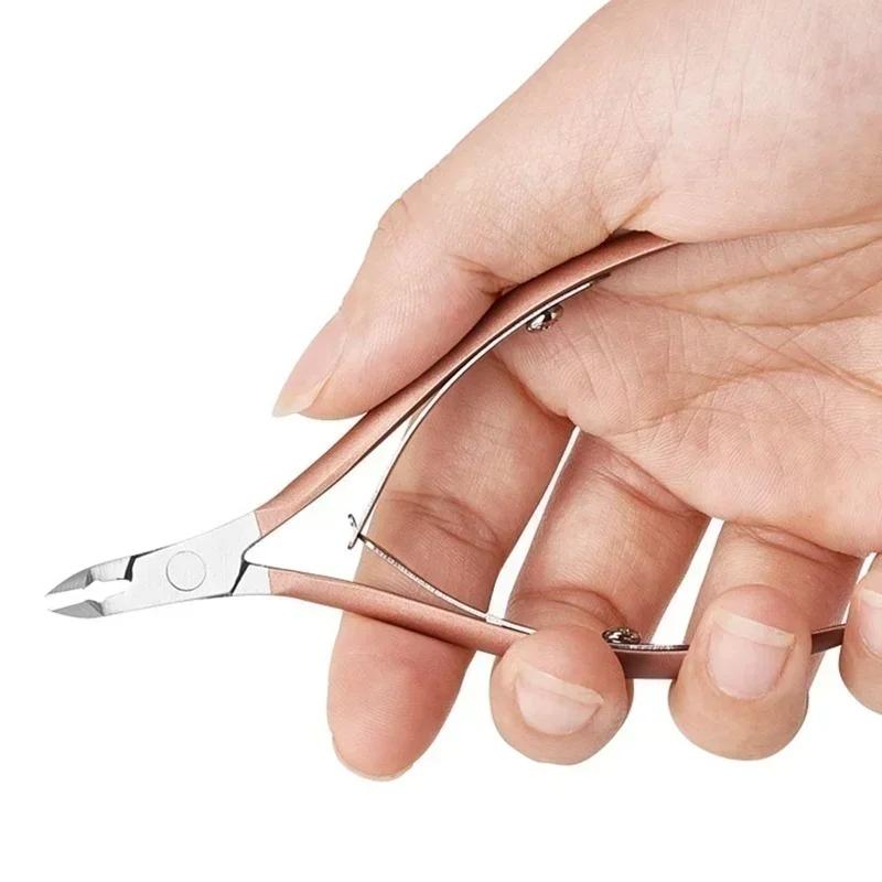 Stainless Steel Thickened Nail Clippers for Removing Dead Skin Ultra-fine Nails Art Repair Tool Keratin Eagle Nose Pliers 1pcs