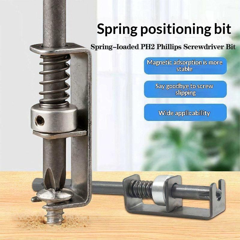 Anti Drop Spring Loaded Screwdriver Bit Fixing Clamp Screw Holder Easy to Use for Home DIY Furniture Assembly Jobs