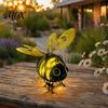 Wetterfeste Garten-Bienenleuchten, Solarbetriebene Hängelichter, Metall-Wackel-Federschmuck, Skurrile Hofdekorationen, IP65 Wasserdichte Lichterketten für