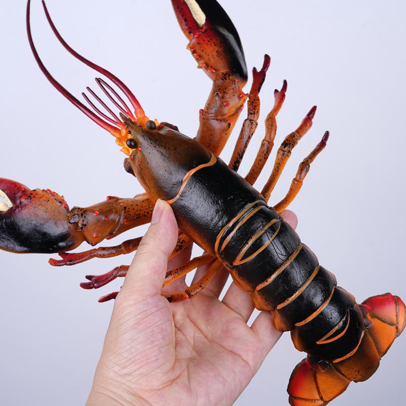 Grande Taille Animaux Marins Simulation Animaux Marins Figurines d'Action Bernard-l'ermite Poisson-lune Poulpe Homard Modèle Figurines Océaniques