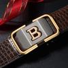 First Layer Cowhide New Men'S Belt High-End Automatic Buckle Leather Belt Middle-Aged And Young Fashion Jeans Belt
