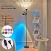 High-End Double-Head Sunset Floor Lamp: Water Ripple Iron Design for Living Room Atmosphere