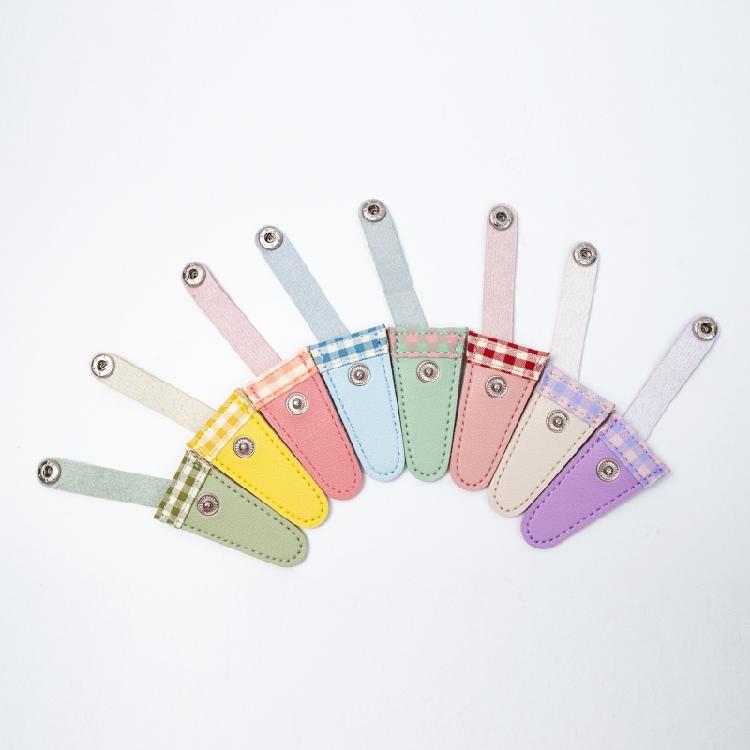 PU Leather Scissors Sleeve Scissors Protect Cover Color Lattice Scissors Sheath
