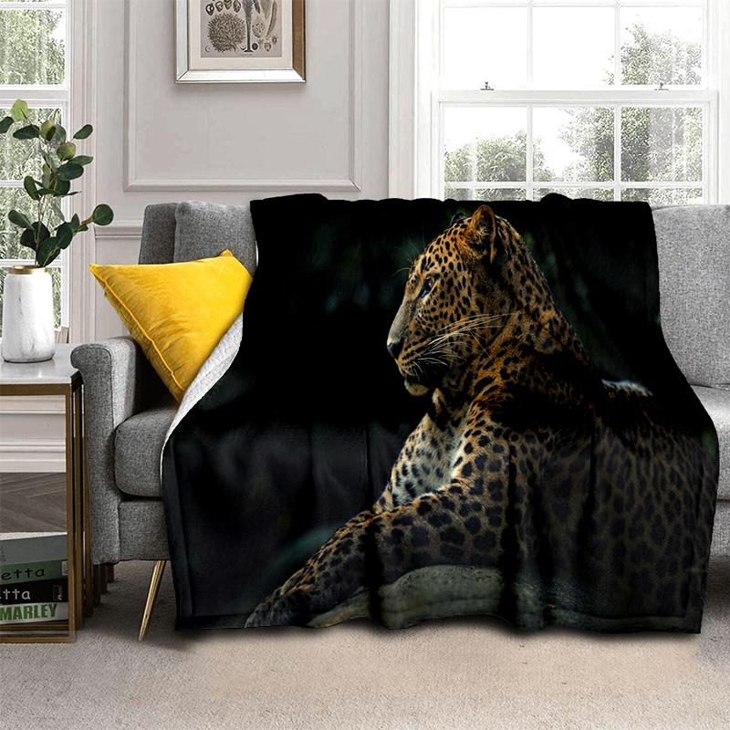 Bestia Zwierzę Leopard Gepard Kreskówka Koc, Miękki Koc do Rzucania do Domu Sypialni Łóżka Sofy Pikniku Podróży Biura Koc Okrywowy Dziecko