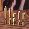 Brass Whistle Keychain Pendant Outdoor Survival Portable Single Tube Explosive High Frequency High Decibel Whistle