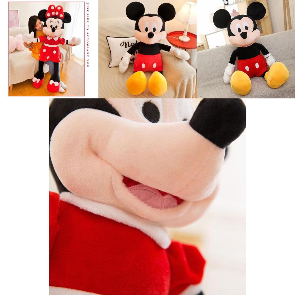 Adorable Mickey Mouse And Minnie Plush Dolls Perfect For Kids Birthday Celebrations