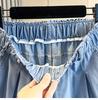 Women's Lightweight Tencel Denim High-Waist Loose Shorts - Summer Ice Silk 5-Point Pants Plus Size