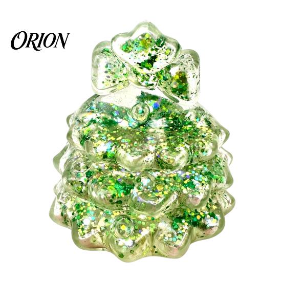 Soft Tree Squeeze Toys Christmas Stress Relief Toy, Slow Rebound Xmas Handheld Decompression Tools Clear Sensory Fidget Toy with Glitter for