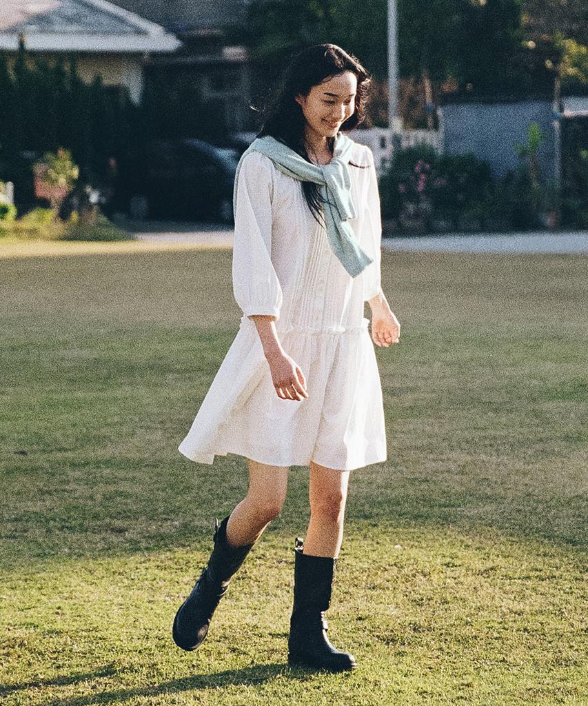 Manggomaenipeullijeu Heidy Cotton One Piece_White