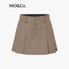 MO&Co. Pleated Plaid A-Line Skirt Shorts