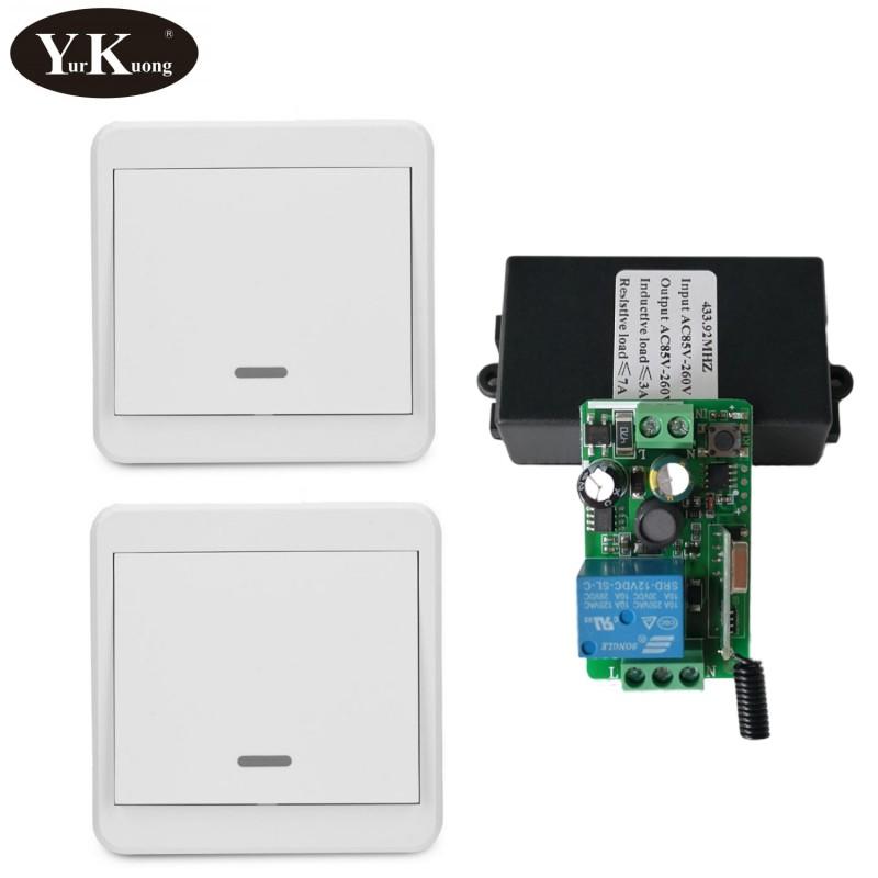 

Световая лампа, светодиодная лампа, беспроводные переключатели, радиочастотный переключатель с дистанционным управлением, 433 МГц переменного тока, 110 В, 220 В, 240 В, 85 В-260 В, настенная панель для коридора