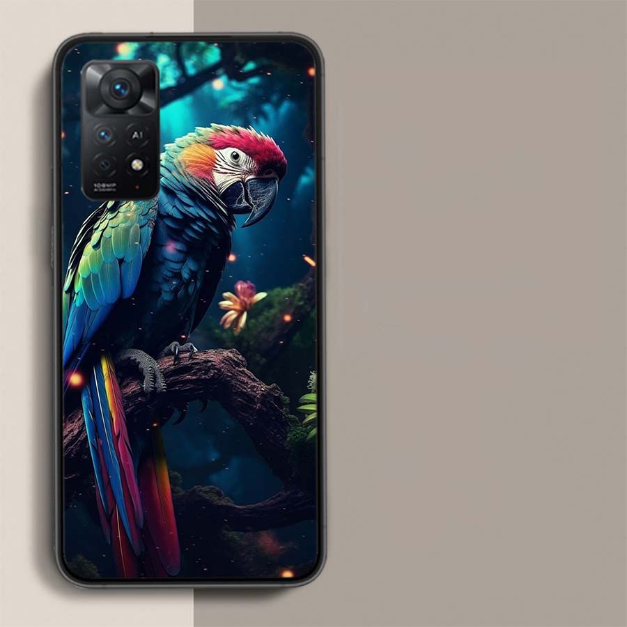 Parrot Bird Rainforest Phone Case For Redmi Note 14+ 13 Pro Plus 14C 13C 12C 12 10A 10C 10 9 8 9A 9C 9T 8A 7 Pro Xiaomi Capa Cov