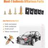 Zlirfy 170Pcs U Nut Clips, 9 Different Sizes Automotive U Nut And Screw Clip,Metal Body Panel Clip Fasteners,Auto Car Clips Fasteners Screws Set