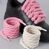 Handmade Braided Shoelaces - Durable and Thick Canvas Shoe Accessories for Lightweight Footwear