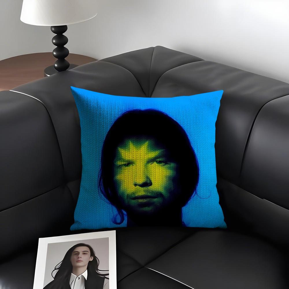 

AAphex TwinN Album Singer Cushion Cover Natural Linen Organic Fabric DoubleSided Printing Sofa Home Decor Gift Pillow Case 30x30cm