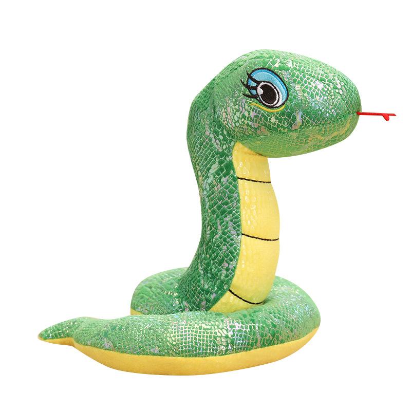 

Creative simulation sequined snake small snake doll plush toy zodiac snake doll Year of the snake mascot children s doll 20cm（0.08kg）
