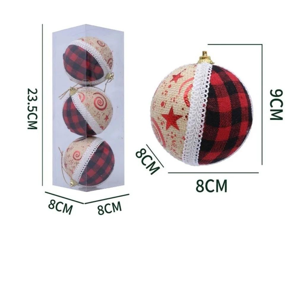 3/2/1Pcs Pumpkin Balls Christmas Tree Ornament Plastic DIY Crafts Painted Christmas Gifts Boxes Pendant Hanging Ornament