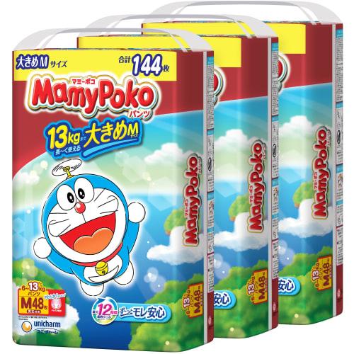 

[Брюки M размер] Mamy Poko Брюки Doraemon Подгузники (6~13 кг) 144 шт. (48 шт. х 3) [Элемент дела]