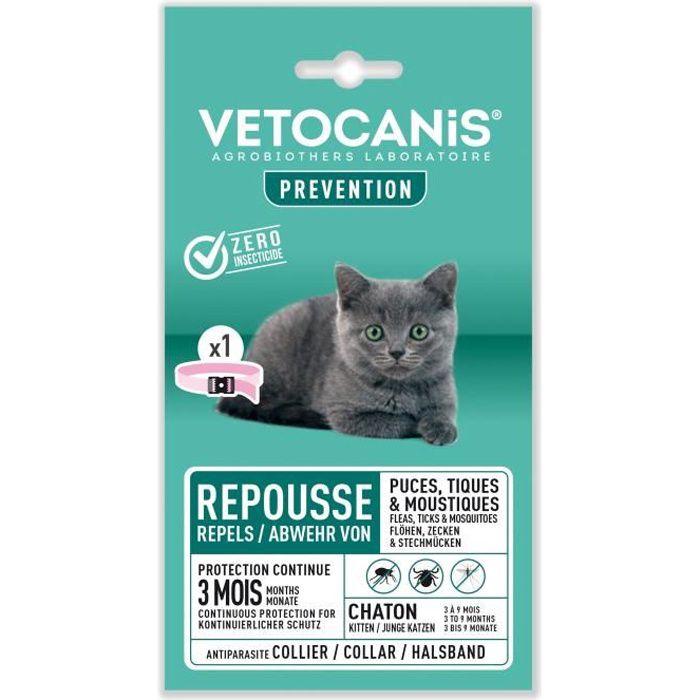 Collier Anti-tiques - VETOCANIS - Répulsif pour Chaton