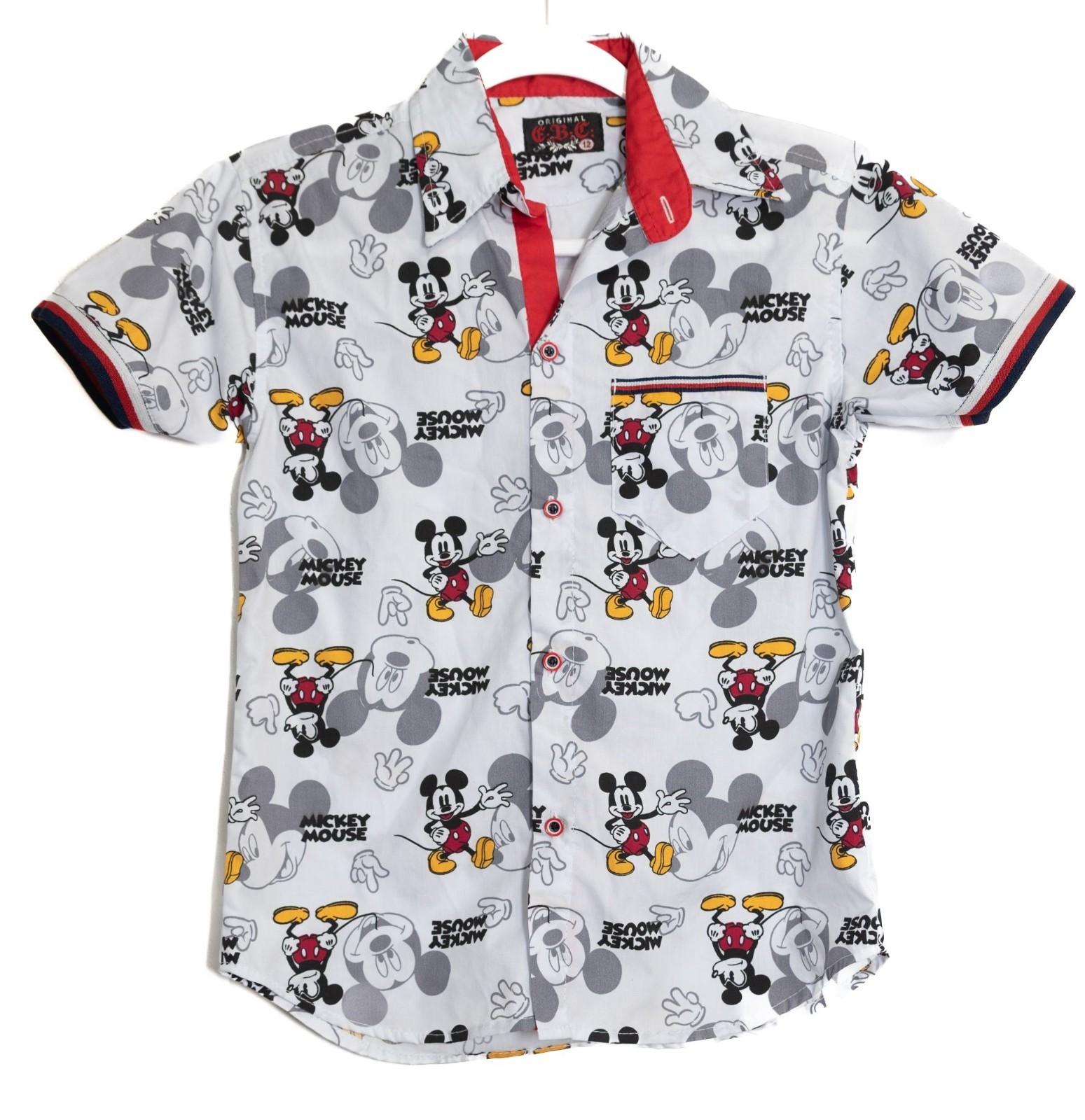 Disney Mickey Mouse Size 12 Boys Short Sleeve Shirt XXL
