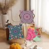 Mandala Cushion Cover Silky Short Plush DoubleSided Printed Pillow Case for Sofa All Seasons Home Decor Gift
