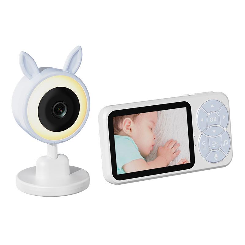 3.5" Baby Monitor with Color Display, Night Light, Temperature & Cry Detection, Two-Way Talk
