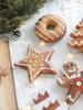 Nordic Christmas Gingerbread Man & Snow House Ornaments Set: Star, Pendant, Figurine for Tree Décor