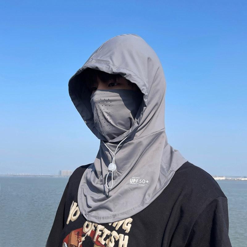 

SEAMETAL Summer Full Face Sun Protection Hat Face Mask Outdoor Hiking and Camping UV Protection Hat Neck Protection Hat темно-сірий