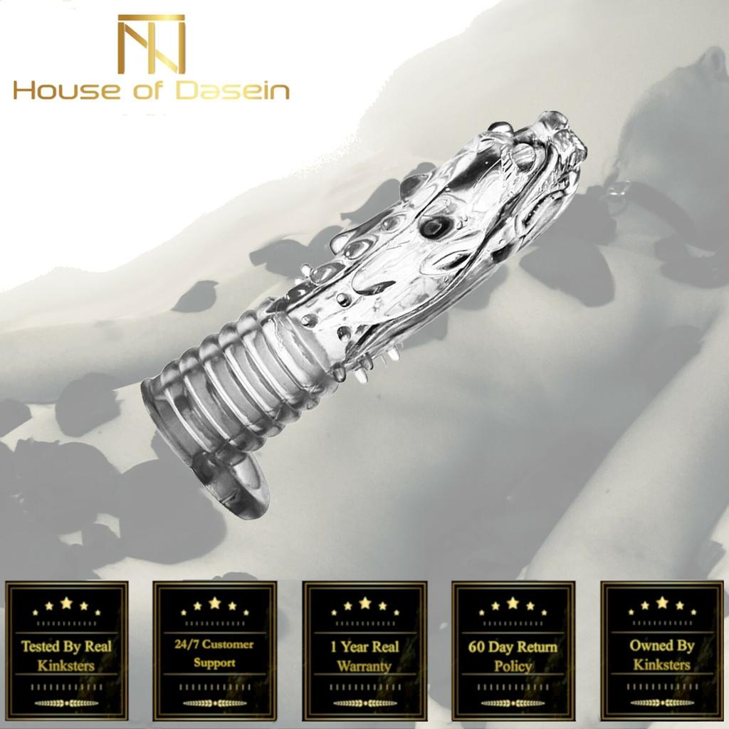 Dragon  Extender Clear Condom  Sleeve Transparent Ring  Extenders & Enlargers