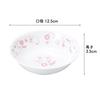 OGISO Sarasa Pink Reinforced Porcelain Two-Piece Snack Set (Dishwasher and Microwave Safe) Sarasa Pink Small SET-0056