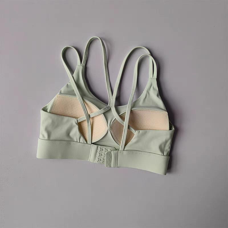 Light Blue Wireless High Support Cross Back Sports Bra