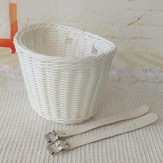 Sykkelkurv Stor kapasitet Sterk bærende Universal Enkel installasjon Håndvevd imitert rotting sykkelstyrekurv