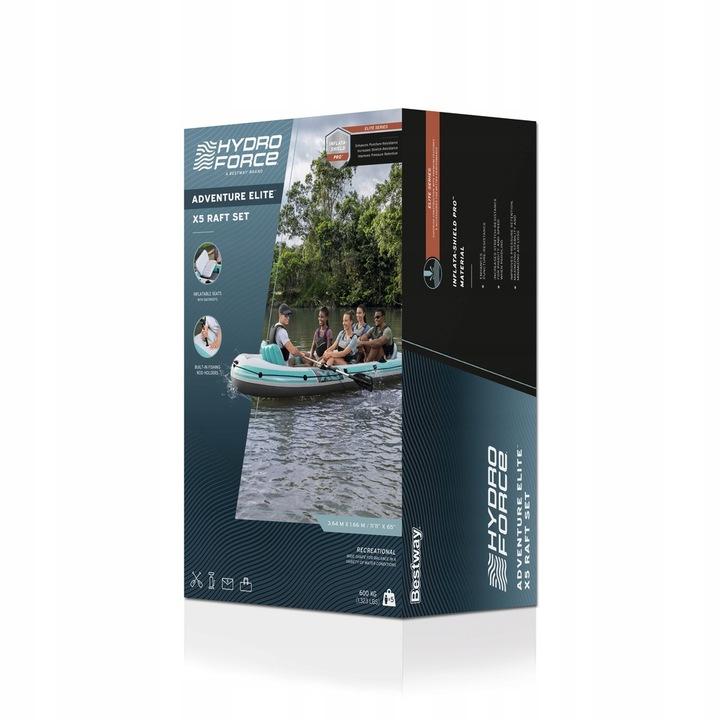 Ponton Bestway Hydro-Force 5 Personen Angeln Set Ruder Pumpe 65159