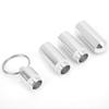 Pill Box Aluminum Alloy Waterproof Keychain Pill Holder Organizer for Outdoor Travel