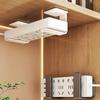 Wall Mounted WiFi Router Shelf No Drill TV Box Stand Power Strip Organizer Modem Bracket Storage Rack with Hooks for Home