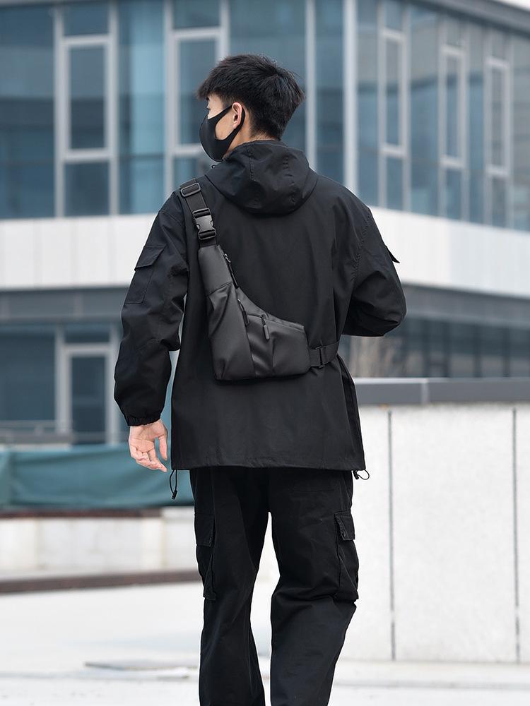 Men's Lightweight Crossbody Chest Bag - Irregular, Simple, Casual, and Trendy for Outdoor Sports