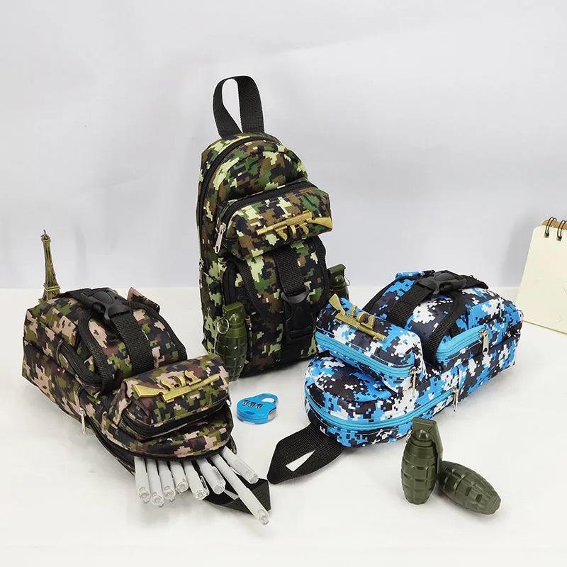 Mini camouflage pencil case stationery storage bag Military backpack pen case pencil bag pen bag