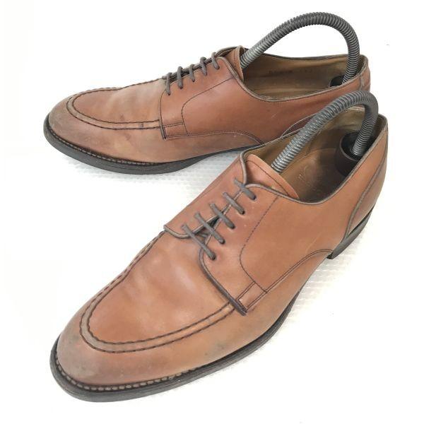 Polo Ralph Lauren Leather Goodyear Welt U Tip Shoes Size 25.5 Brown Dress Business Shoes(USED)