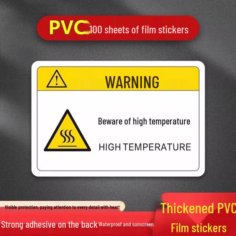 High Temperature Warning Safety Stickers
