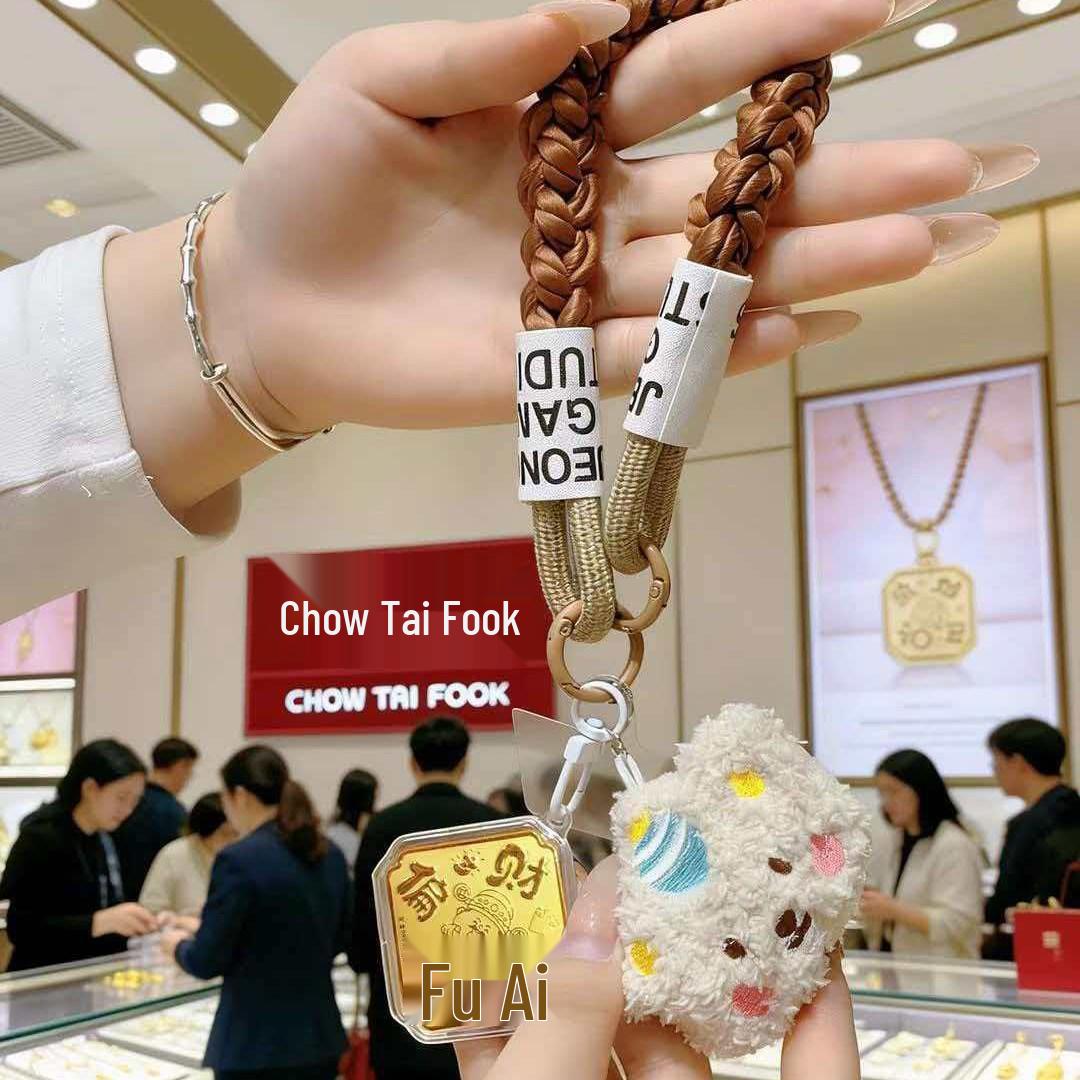 Golden Princess Lucky Charm Cartoon Keychain Pendant