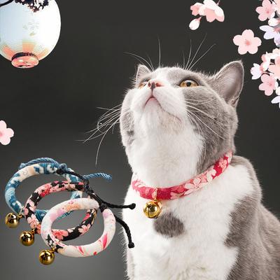 Japanese Style Cute Cat Multi-color Multi-style Collar Cat Bell Cat Collar Self-adjusting Pet Supplies