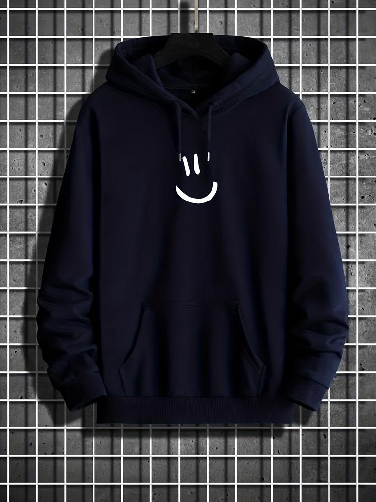 hooded sweatshirt with a beautiful smile pattern 2025 high-quality casual sweatshirt