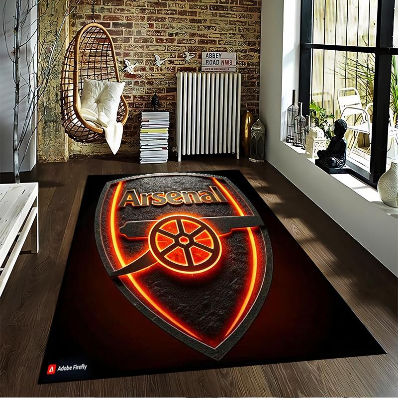 Arsenal Logo Designed floor mat, suitable as a non-slip mat for the living room or bedroom sofa