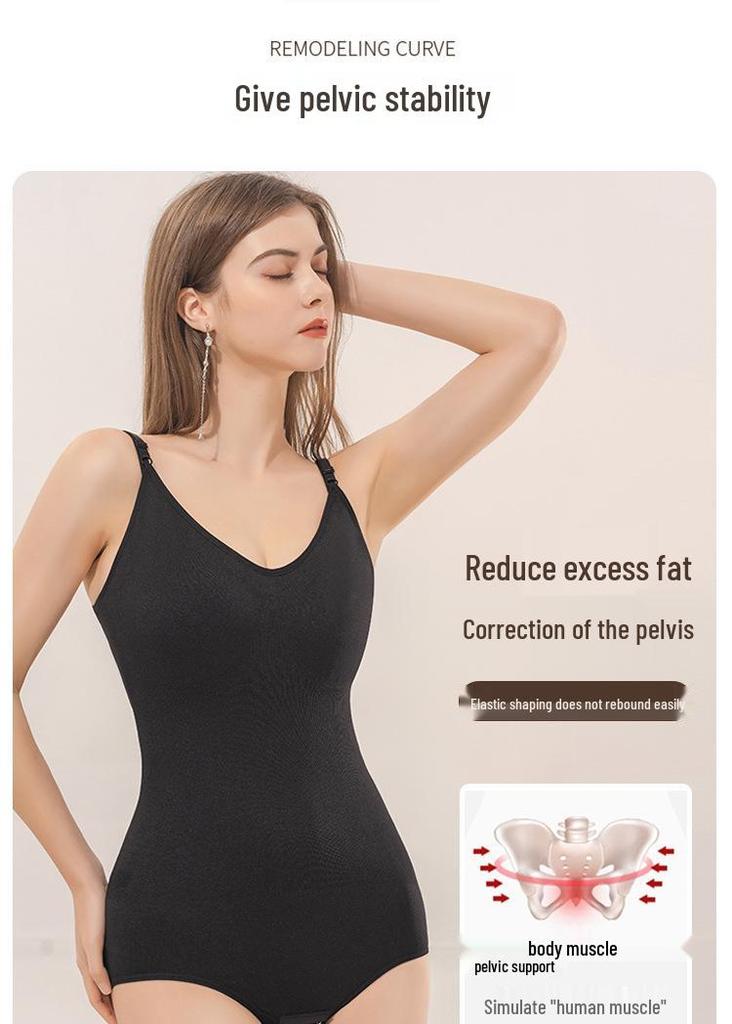 Plus Size Seamless Shaper Bodysuit: Butt Lift, Tummy Control, Hook & Eye Crotch, Strappy Triangle Design